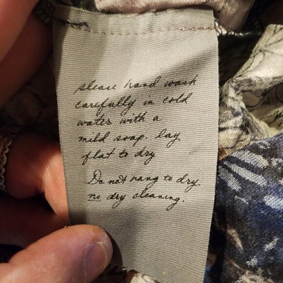 RAQUEL Allegra Womens Sz 0 Small Dolly Blouse Boho Ruffle Floral Silk Blend Luxe - Picture 7 of 14